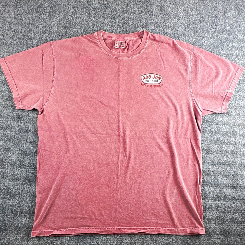 Comfort Colors Ron Jon Surf Shop Myrtle Beach Pink Double-Sided Graphic Tee XL